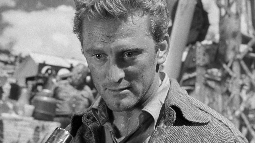 Ace in the Hole (1951) directed by Billy Wilder, starring Kirk Douglas, Jan Sterling, and Robert Arthur. starring
